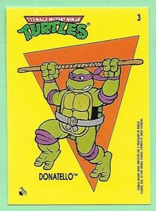 1989 Topps Teenage Mutant Ninja Turtles Sticker #3 Donatello - Picture 1 of 2