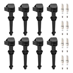 8pcs Ignition Coils + 8pcs Spark Plugs For Jaguar XF XJ XK XKR Land Rover Range - Bild 1 von 13