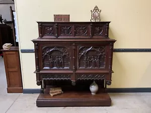 Antikes sensationelles Vertiko, Geschirrschrank, Neogotik - Lieferung möglich! - Bild 1 von 12
