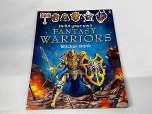 Usborne Build Your Own Fantasy Warriors Stickerbook Gong Studios EDC 05018/04 - Picture 1 of 14