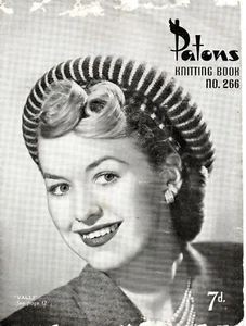 1950s Patons Knitting Book No. 266 Ladies Accessories Hats Gloves Scarves - Picture 1 of 3