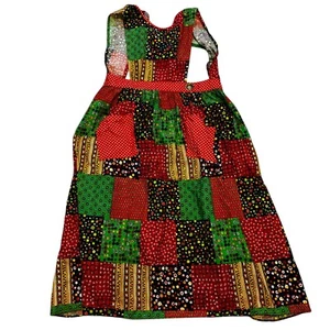 Vintage Kenton Collection Long Cotton 1970s Wrap Apron Dress Japan Patchwork OS - Picture 1 of 5