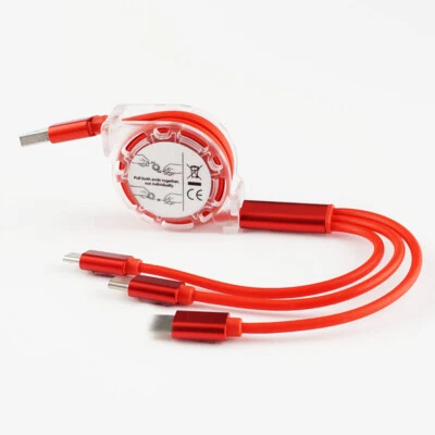 3 in 1 Fast USB Charging Cable Universal Multi Function Cell Phone Charger Cord - Image 1 of 4