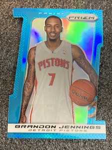 DW602 2013-14 Panini Prizm /199 Light Blue Prizm Die-Cut Brandon Jennings #177