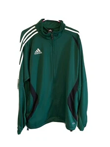 Adidas Medium Green Three Stripe Full Zip Classic Style Track Jacket New w/Tags - Picture 1 of 8