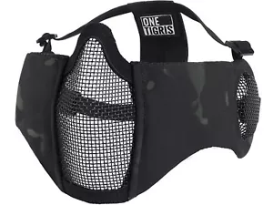 OneTigris 6" Foldable Half Face Mesh Mask (Multicam Black) - Picture 1 of 8
