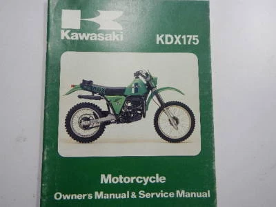 Kawasaki KDX175 1980 manual de servicio del propietario 80 KDX 175 99920-1122-01 KDX175-A2 Foto 1 de 4
