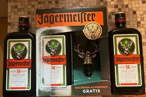 Jägermeister 3 x 0,7 Flasche mit Ausgießer Goldener Hirsch - Bild 1 von 1