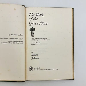 The Book of the Green Man Ronald Johnson 1967 First Edition Hardcover Book - Imagen 1 de 19