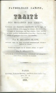 Delabere-Blaine - Pathologie Canine ou Traitè des Maladies des Chiens - 1828 - Imagen 1 de 6