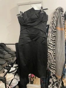 Coast Ana-Sophia Bandau Black Dress - Picture 1 of 6