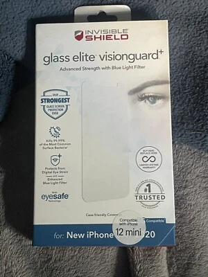 Zagg glass elite vision guard plus screen protector for iPhone 12 mini￼ - Image 1 of 2