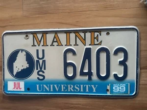 1999  MAINE Graphic License Plate * * * University Of Maine System * * *  UMS - Picture 1 of 1