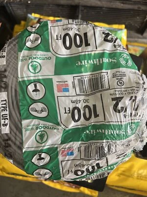 SOUTHWIRE UF-B TYPE 14/2 w/GROUND - 100 FT - 600V. - Image 1 of 2