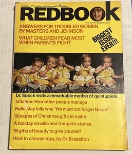 Redbook Magazine November 1974 Dr Spock Anderson Quintuplets Ads Toys Inflation - Picture 1 of 1
