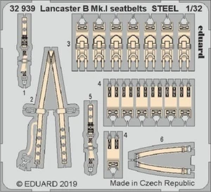 Eduard 32939 x 1/32 Seatbelts Lancaster B Mk I Steel for Hong Kong Models - Picture 1 of 1