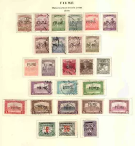 1918 FIUME FROM OLD PAGE ALBUM MINT HINGED AND USED - Picture 1 of 2