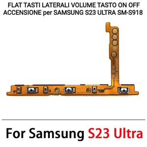 FLAT TASTI LATERALI VOLUME TASTO ON OFF ACCENSIONE per SAMSUNG S23 ULTRA SM-S918 - Foto 1 di 2