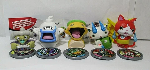 Yo-Kai Watch Komasan Whisper Noko Jibanyan Tattletell Figure Set Japanese Anime Cover