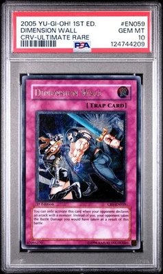 YuGiOh Dimension Wall CRV-EN059 Ultimate Rare 1st Edition PSA 10 Gem Mint - Image 1 of 2