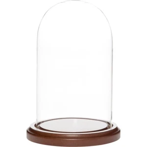 Plymor 4 Zoll x 7 Zoll Glas Display Kuppel Cloche (dunkler Holzsockel) - Bild 1 von 2