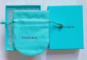 Tiffany & Co Empty 3.75" x 3" x 1.5"  Blue Gift Box/Travel Pouch 2pc set - Picture 1 of 4