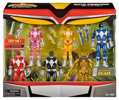 MIGHTY MORPHIN POWER RANGERS RE-IGNITION 6 Figure Pack Battle Set Goldar - Image 1 of 4