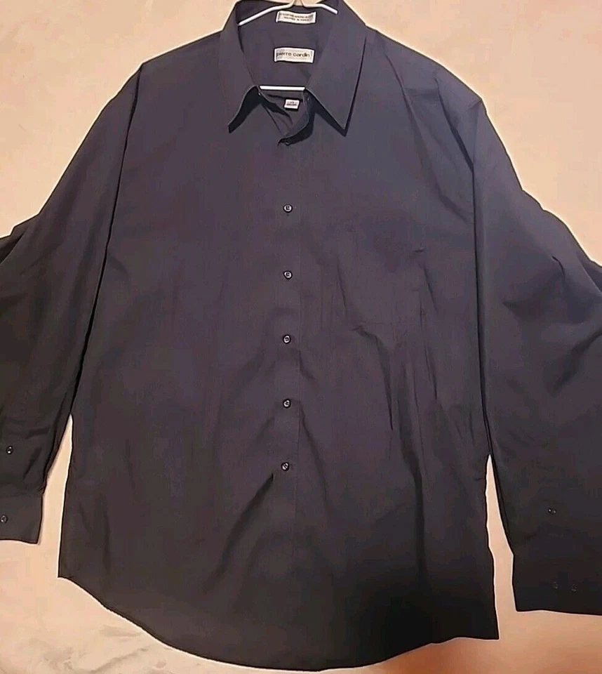 Pierre Cardin Men Medium Black Slim Fit  Long Sleeve Designer Casual Shirts - Image 1 of 3