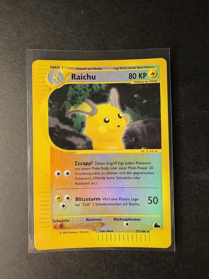 Raichu Skyridge Reverse Holo Deutsch NM Rare Pokemon 27/144 - Bild 1 von 4
