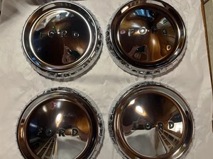 Set of 4 Ford 1961 Econoline Dog Dish Hubcaps 1960,s Falcon Ranchero 9.5" - Picture 1 of 10
