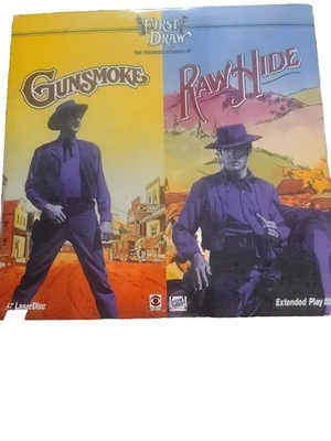 Gunsmoke & Raw Hide Premier Episodes Laserdisc NEW SEALED MINT - Image 1 of 4