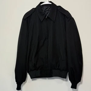 SIDRAN Men's 42R Black Wool Blend Military Jacket w/Removable Liner Full Zip - Picture 1 of 7