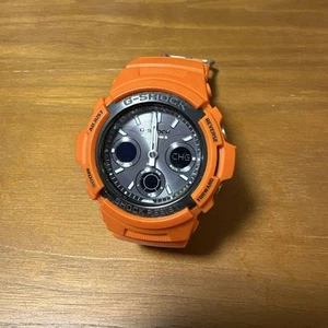 Casio G SHOCK AWG M100MR 4AJF Orange Black Solar Radio Watch Japan - Picture 1 of 3