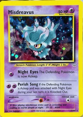 Pokémon MISDREAVUS holo neo revalation 11/64 - Image 1 of 3