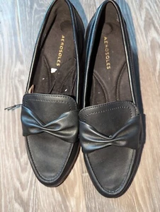 Zapatos Aerosoles Mujer Talla 7 Reino Unido UE 40 Talla 9 EE. UU. Sin Cordones Negros - Imagen 1 de 9