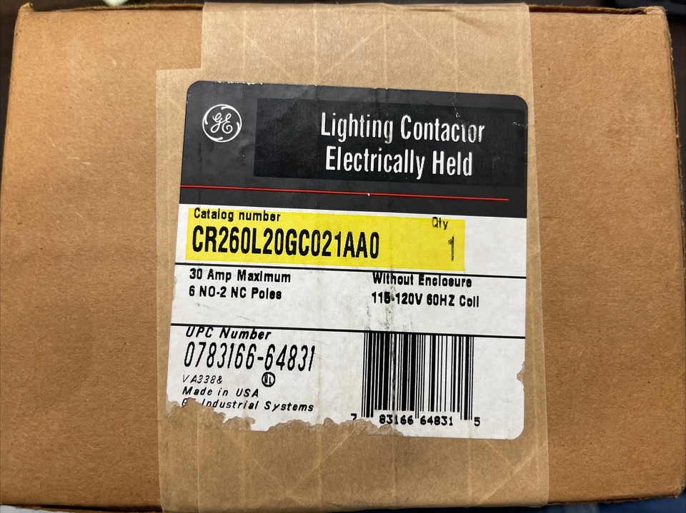 GE CR260L20GC021AA0 30 Amp 115-120v Coil New In Box - Image 1 of 1