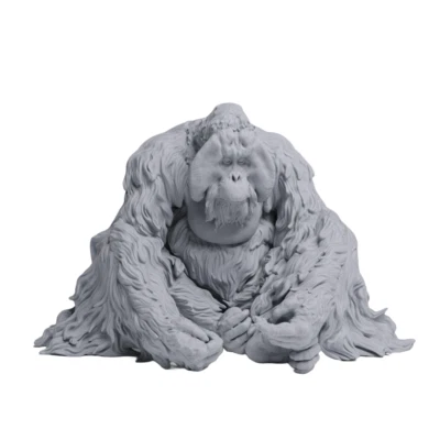 Sumatran Orangutan (Sitting) realistic diorama model by Animal Den Miniatures - Image 1 of 2