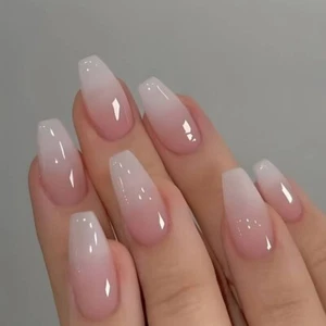beautiful stick on false nails in a nude pink glossy colour beautiful 24pcs - Picture 1 of 6