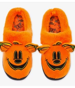 Disney Parks Medium Mickey Mouse Halloween Pumpkin Slippers NEW Size M7/W9 - Picture 1 of 2
