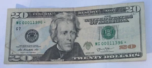 ULTRA RARE - 2013 $20 STAR NOTE - $20USD - GOOD CONDITION MG 00011396* - Picture 1 of 2
