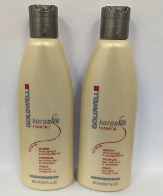 LOT OF 2 GOLDWELL KERASILK RICH CARE SHAMPOO 8.4FL. OZ. EACH Foto 1 de 3