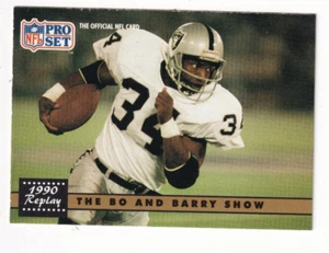 1991 Pro Set Football Card #335 Jackson 90 Replay the Bo and Barry Show Raiders - Picture 1 of 2