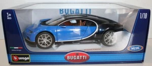 Burago 1/18 Scale 18-11040 - Bugatti Chiron - Blue & Black - Picture 1 of 6
