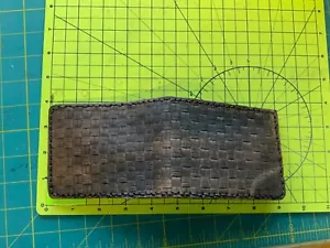 Men's Leather Wallet basket weave - Picture 1 of 3