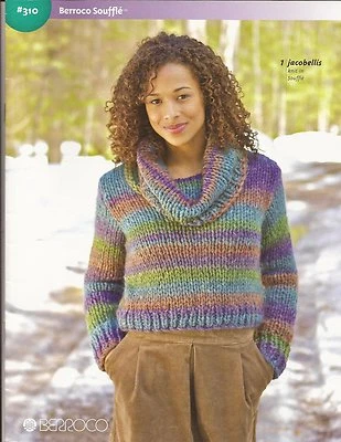 Berroco Souffle #310 Knitting Pattern Book Women Sweaters LegWarmers Accessories - Image 1 of 4