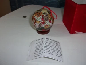 FIGI ART TEDDYBÄR ORNAMENT, INNEN HANDBEMALT, OVP, AUFSTELLER SCHÖN! - Bild 1 von 5