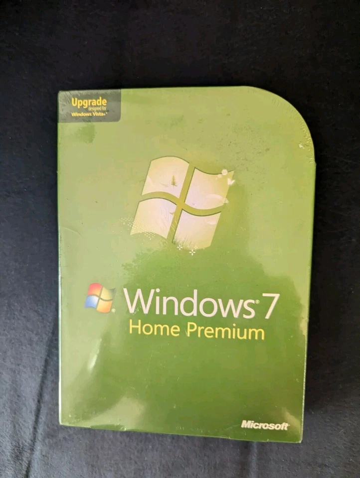 Microsoft Windows 7 Home Premium Upgrade 32 & 64 Bit DVDs MS WIN =RETAIL BOX= - Image 1 of 4