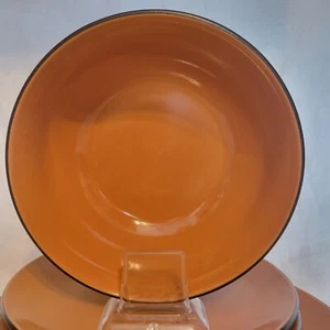Corelle Hearthstone Stoneware Dishes Cumin Orange Lot of 5 lunch plate + bowl EU - Picture 1 of 8
