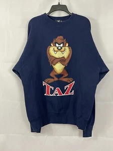 Warner Bros Studio Store Taz Sweatshirt Crewneck Vintage 90s Men’s USA Size XL - Picture 1 of 17