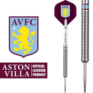 Dardos de tungsteno Aston Villa 24 g punta de acero - Club de fútbol FC con licencia oficial - Imagen 1 de 6
